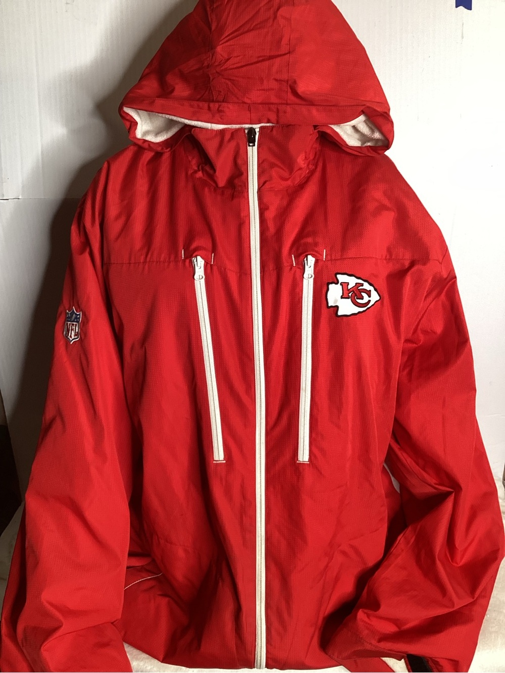 Kansas City Chiefs Reebok NFL lined Hooded Jacket Red Men’s 2XL